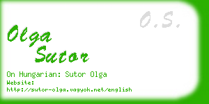 olga sutor business card